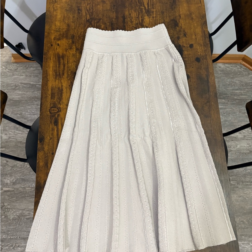 Milano Cream A-Line Skirt